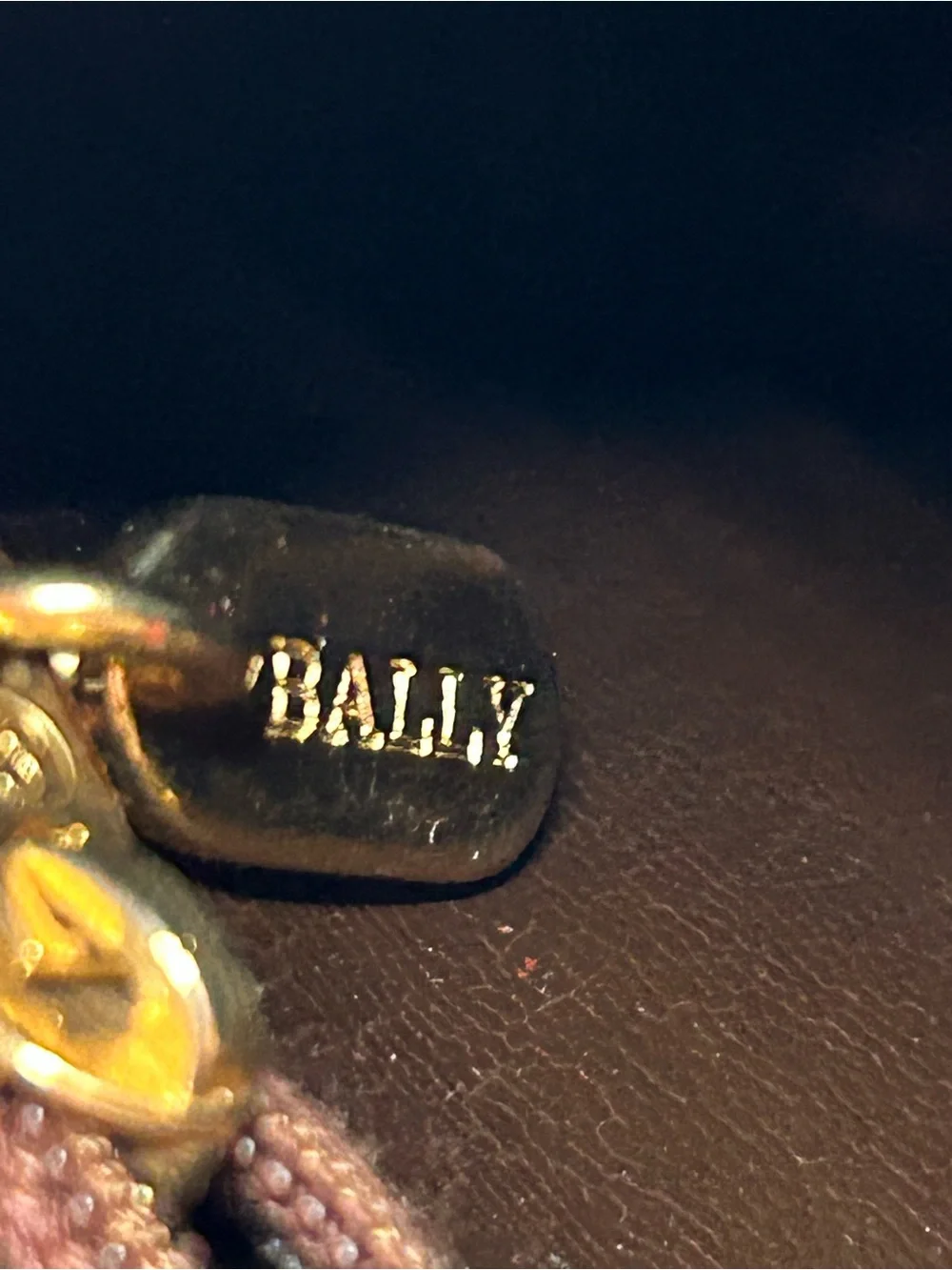 Bally Vintage B Embossed Monogram Crossbody Bag